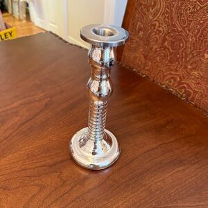 Vintage IKEA SKIMMER Candle Holder Glass Chrome Silver 9.5” Tall - Discontinued